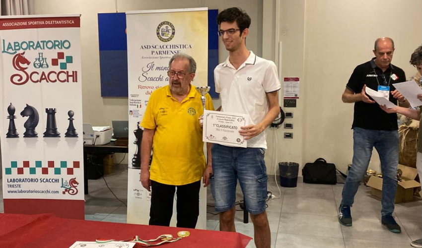 Alessandro Balza Campione Italiano Categoria 2N per la specialità Scacchi 960
